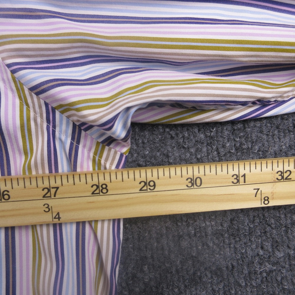 Eton Shirt Mens Multicolor Stripe Dress Button Front Long Sleeve Cotton‎ - Picture 5 of 6